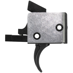 CMC Triggers 92501 Drop-In Single-Stage Curved Trigger with 4-4.50 lbs Draw Weight & Black/Silver Finish for AR-15/AR-10