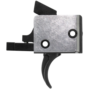 CMC Triggers 93501 Drop-In Single-Stage Curved Trigger with 5-5.50 lbs Draw Weight & Black/Silver Finish for AR-15/AR-10
