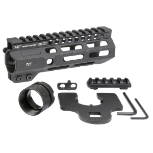 Midwest Industries MICRM6 Combat Black Hardcoat Anodized 6061-T6 Aluminum 6 in Picatinny/M-LOK