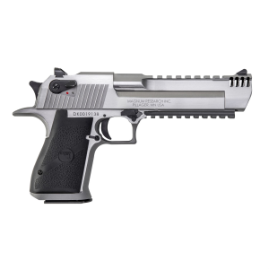 Magnum Research DE357SRMB Desert Eagle Mark XIX 357 Mag 9+1 6 in Stainless Steel Barrel, Stainless Steel Serrated Slide, Stainless Steel Frame w/Beavertail & Picatinny Rail, Weaver Top Mount, Pistol