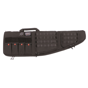 GPS Bags T43ARDB Tactical AR Case 43 in Black 1000D Polyester with Mag & Storage Pockets, EPE Padding, Lockable Zippers, & ExternalHandgun Pocket Holds 2 Rifles