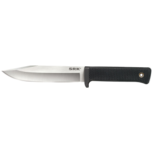 Cold Steel CS38CKE SRK 6 Fixed Clip Point Plain 3-V Steel Blade, 4.75 Black Textured Kray-Ex Handle, Knife