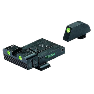 Meprolight USA 202243101 Tru-Dot Sight Set Fixed Green Tritium Front & Rear/ Black Frame, Compatible w/Glock 17/19 Front Post/Rear Dovetail Mount