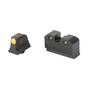 XS Sights R3D 2.0, Suppressor Height Night Sight, For Glock 17/19/22/23/24/26/27/31/32/33/34/35/36, Orange Front Outline, Green Front/Rear Tritium GL-R204P-6N