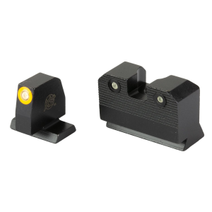 XS Sights R3D 2.0, Suppressor Height Night Sight, For S&W M&P OR Full Size & Compact, Orange Front Outline, Green Tritium Front/Rear SW-R205P-6N