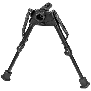 Harris Bipods SBR2MLOK Swivel BR M-LOK, 6-9 in, Black Steel/Aluminum, Self-Leveling Legs, Rubber Feet