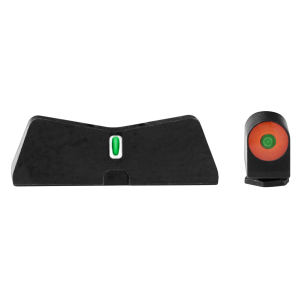 XS Sights GL0010S5N DXT2 Big Dot Night Sights fits Glock Black | Green Tritium Orange Outline Front Sight Green Tritium White Outline Bar Rear Sight