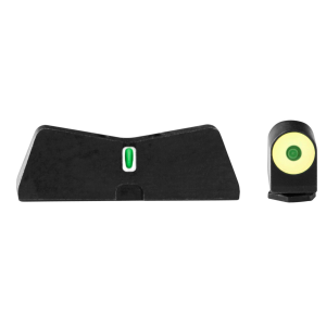 XS Sights GL0010S5Y DXT2 Big Dot Night Sights fits Glock Black | Green Tritium Yellow Outline Front Sight Green Tritium White Outline Bar Rear Sight