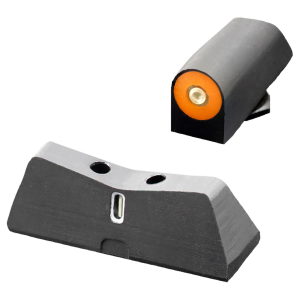 XS Sights GL0011S5N DXT2 Big Dot Night Sights fits Glock Black | Green Tritium Orange Outline Front Sight Green Tritium White Outline Bar Rear Sight