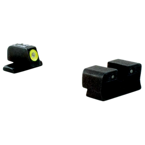 Trijicon 600573 HD Night Sights- for Sig Sauer #8 Front/ #8 Rear Black | Green Tritium Yellow Outline Front Sight Green Tritium Black Outline Rear Sight