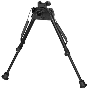 Harris Bipods SLP Swivel L Picatinny, 9-13 in, Black Steel/Aluminum, Rubber Feet