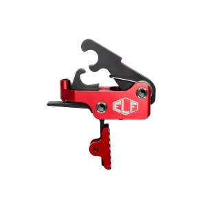 Elftmann Tactical SE Pro, Adjustable Trigger, Straight with Red Shoe, Fits AR-15, Anodized Finish, Red SE-PRO-R-S