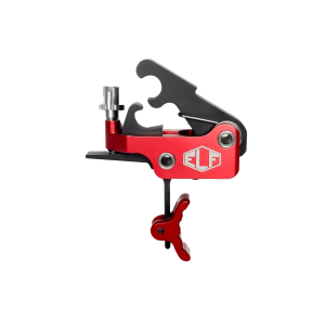 Elftmann Tactical SE, FA, Adjustable Trigger, Curved with Red Shoe, Fits AR-15, Anodized Finish, Red SE-R-C-FA