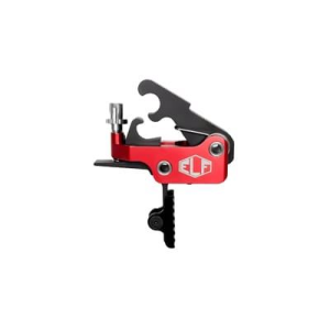 Elftmann Tactical SE, FA, Adjustable Trigger, Straight with Black Shoe, Fits AR-15, Anodized Finish, Red SE-B-S-FA