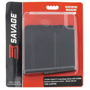 Savage Arms 55190 110BA 5rd 338 Lapua Mag Fits Savage 110BA/110BA/110/111 Long Range Hunter Blued Steel, Magazine