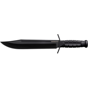 Cold Steel CSFXLTHRNK Leatherneck 10.50 Fixed Bowie Plain Non-Reflective Black D2 Steel Blade/ 4.75 Black w/Curved Quillons Kray-Ex Handle, Knife