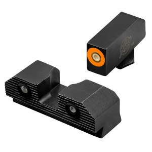 XS Sights GLR203P6N R3D 2.0 Night Sights fits Glock Black | Green Tritium Orange Outline Front Sight Green Tritium Rear Sight