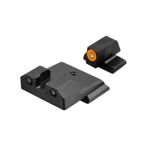 XS Sights R3D 2.0, Tritium Night Sight, Fits S&W M&P Full Size & Compact (Not Optic Ready), Orange Front Outline, Green Tritium Front/Rear SW-R201P-6N