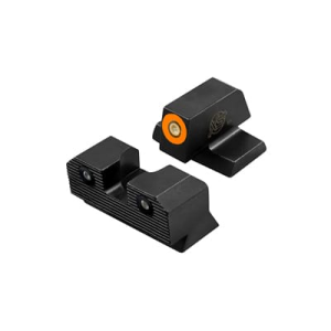 XS Sights R3D 2.0, Tritium Night Sight, Fits S&W M&P Shield, Orange Front Outline, Green Tritium Front/Rear SW-R207P-6N