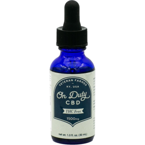 On Duty CBD Oil Drops THC Free 1500 mg 30 mL OD1500S