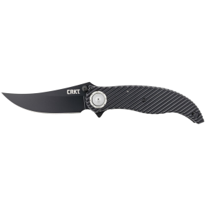 CRKT 2640 Clever Girl 4.10 in Folding Plain Black Powder Coated D2 Steel Blade/ Black G10 Handle Includes Pocket Clip, Knife