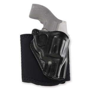Galco Ankle Glove Ankle Holster, Fits J Frame with 2 in Barrel, Right Hand, Black Leather AG158B