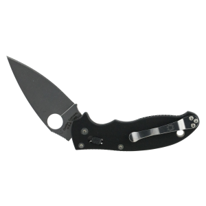 Spyderco C101GP2 Manix 2 3.37 in Folding Drop Point Plain CPM S30V SS Blade Black G10 Handle Includes Pocket Clip, Knife