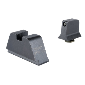 Trijicon Suppressor/Optic Height, Night Sights, Black Front with Metal Rear & Green Lamps, For Glock 17,19,22,23,24,26,27,31,32,33,34,35,39 GL201-C-601137