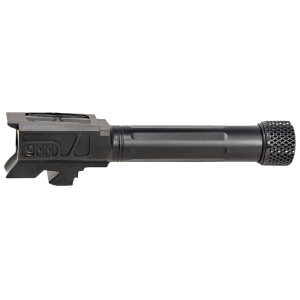 Faxon GB910N43SGQT Match Series 9mm Luger Compatible w/Glock 43/43X, Black Nitride 416R Stainless Steel, Straight Fluted/Target Crown Barrel, Handgun Barrel