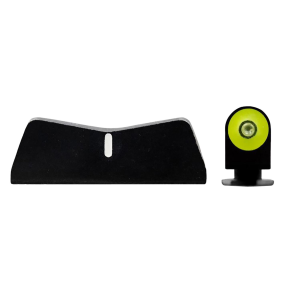 XS Sights GL0011P3Y DXT2 Big Dot Night Sights fits Glock Black | Green Tritium Yellow Outline Front Sight White Stripe Rear Sight