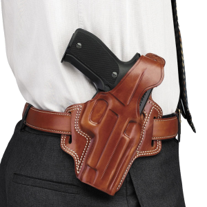 Galco FL114 Fletch OWB Tan Leather Belt Slide Fits S&W K Frame Fits Ruger Security-Six Right Hand, Holster