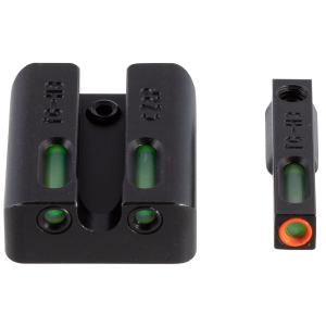 TruGlo TG13CZ2PC TFX Pro Black | Green Tritium & Fiber Optic Orange Outline Front Sight Green Tritium & Fiber Optic Rear Sight