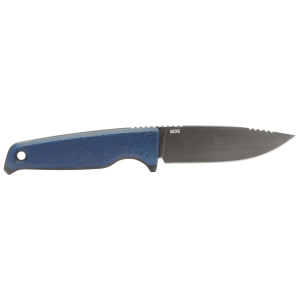 S.O.G SOG17790157 Altair FX 3.40 in Fixed Clip Point Plain Satin TiCN Cryo CPM 154 SS Blade, Squid Ink Black GRN Handle, Includes Sheath, Knife