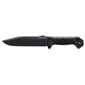 Ka-Bar BK7 Becker Combat Utility 7 in Fixed Clip Point Plain Black 1095 Cro-Van Blade, Black Ultramid Handle, Includes Sheath, Knife