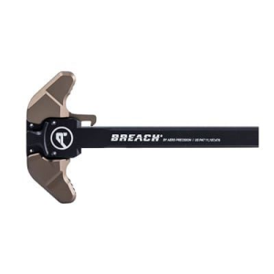 Aero Precision BREACH, AR-10 Charging Handle, Ambidextrous, Small Lever, Gas Deflection Shelf, Anodized Finish, Kodiak Brown APRA700340C