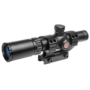 TruGlo TG8514BT TruBrite 30 Black Anodized 1-4x24mm 30mm Tube Duplex Mil-Dot Reticle, Rifle Scope