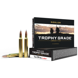 Nosler 60047 Trophy Grade 7mmSTW 160gr Nosler AccuBond 20 Per Box/10 Case Centerfire, Rifle Ammunition