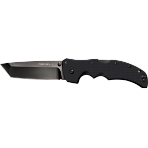 Cold Steel CS27BT Recon 1 4 in Folding Tanto Plain DLC Coated American S35VN Blade/ Black Textured G10 Handle Includes Pocket Clip, Knife