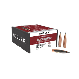 Nosler 58454 AccuBond Long Range 338Cal 265gr Spitzer Point Boat Tail 100/Box, Reloating Bullets
