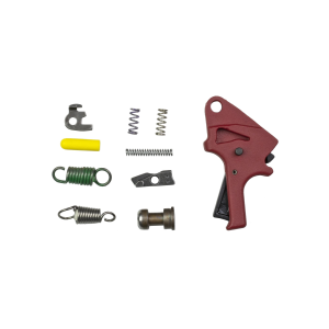 Apex Tactical Specialties Flat-Faced Forward Set Sear & Trigger Kit Polymer , Trigger, Red 100-P154-R