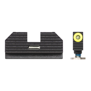 Night Fision GLK001010YGXG Official Costa Ludus Night Sights Black | Green Tritium Yellow Ring Front Sight Green Tritium Bar Black Rear Sight