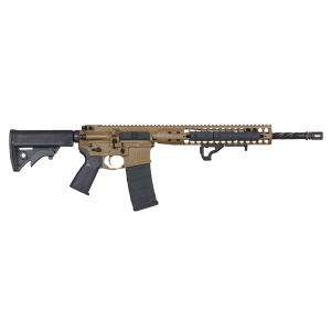 LWRC ICDIR5CK16 Individual Carbine Sports South Exclusive 5.56x45mm NATO 30+1 16.10 in Black Spiral Fluted Steel Barrel, FDE Anodized Integrated Rail Base Steel Receiver, FDE Synthetic 6 Position Stock, FDE Magpul Grip, Rifle