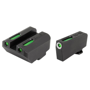 TruGlo TG13GL4A TFX Low Suppressor Height Black Green Tritium & Fiber Optic White Outline Front Sight Green Tritium & Fiber Optic Rear Sight Compatible with Glock (Excludes MOS)