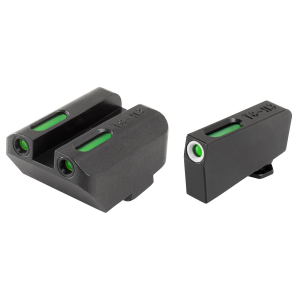 TruGlo TG13GL5A TFX Black | Green Tritium & Fiber Optic White Outline Front Sight Green Tritium & Fiber Optic Rear Sight