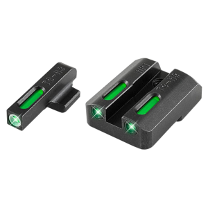 TruGlo TG13HP1A TFX Black | Green Tritium & Fiber Optic White Outline Front Sight Green Tritium & Fiber Optic Rear Sight