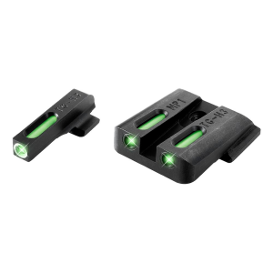 TruGlo TG13MP1A TFX Black | Green Tritium & Fiber Optic White Outline Front Sight Green Tritium & Fiber Optic Rear Sight