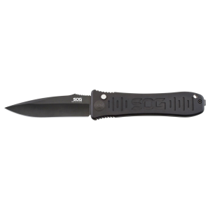 S.O.G SOGSE52 Spec Elite I 3.50 in Folding Plain Black TiNi AUS-8A SS Blade Black Anodized Aluminum Handle Includes Pocket Clip