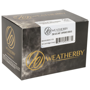 Weatherby BRASS280ACT50 Unprimed Cases 280ACKLEY Rifle Brass 50/Box