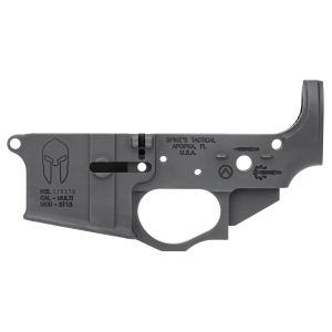 Spikes STLS021 Spartan Stripped Lower Receiver Multi-Caliber 7075-T6 Aluminum Black Anodized for AR-15