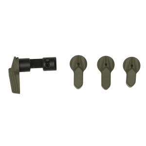 Radian Weapons Talon, Safety Selector, 45/90 Degrees, 4 Lever Kit, Nitride Finish, Olive Drab Green, Fits AR-15, Ambidextrous R0382